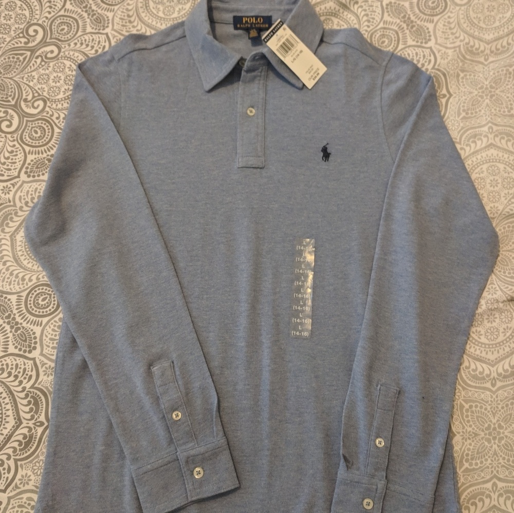 Boys' long-sleeved Polo shirt